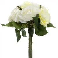 Artificial Fresh Rose Bouquet<br>Cream/Green