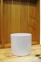 Ceramic Cylinder Vase<br>White
