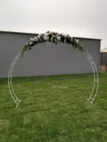 Round Metal Arch with Greenery & Floral Display