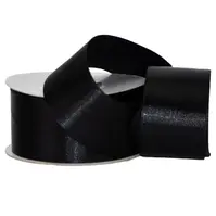 38mm Double Sided Satin<br>Black x 25mtr