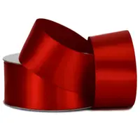 38mm Double Sided Satin<br>Red x 25mtr
