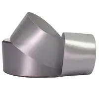 38mm Double Sided Satin<br>Silver x 25mtr