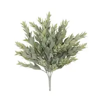 Artificial Frosted Ruscus Bush<br>Grey/Green