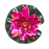 Artificial Floating Waterlily<br>Fuchsia 20cm