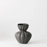 Ceramic 'Basma' Vase<br>Black 19cm