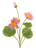 Artificial Flowering Lotus Spray<br>Pink