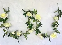 Artificial Rose Garland<br>1.8m White