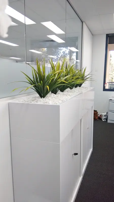 2. Office Area - Tambour Units & Single Planter
