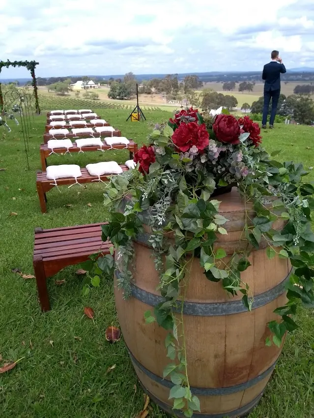 Wine barrel display