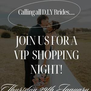 Calling all brides-to-be 🤍
Join us for a DIY Brides VIP Shopping Night — an evening just for you.

Enjoy 10% off all purchases on the night while you browse, plan and get inspired for your big day. From floral pieces to styling details, we’re here to help guide you to create something truly personal ✨

Perfect for brides who love creating something meaningful for their big day 💐

Spots are limited — comment 