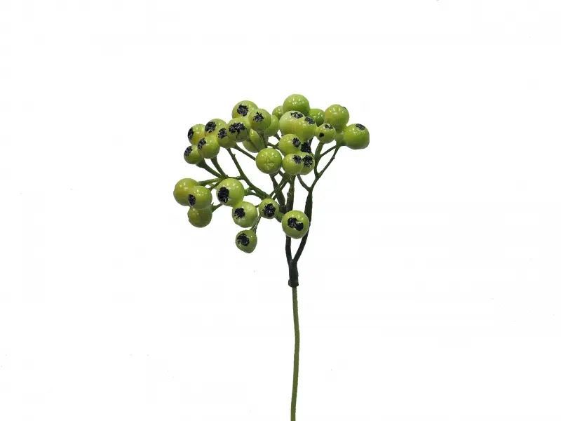 Artificial Berry Bunch Pick<br>Green