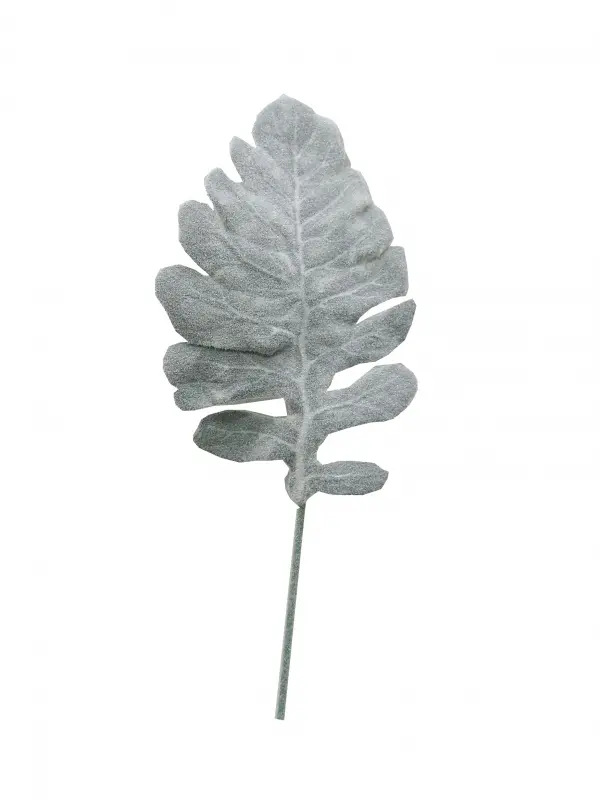 Artificial Dusty Miller Single Leaf<br> 21cm