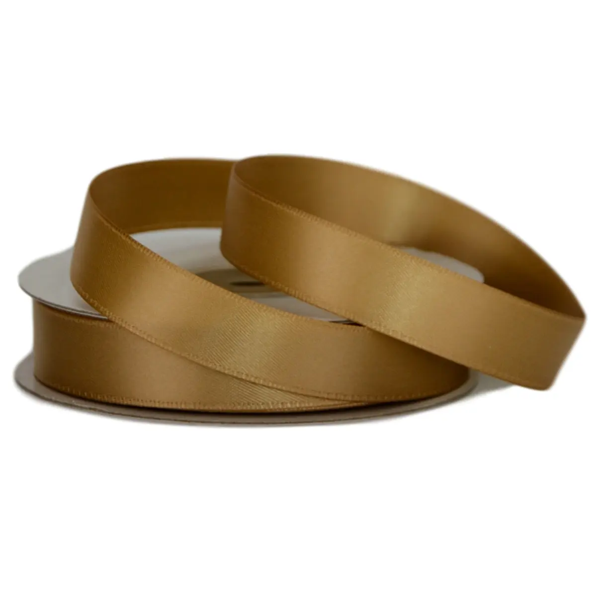 15mm Double Sided Satin<br>Antique Gold x 25mtr