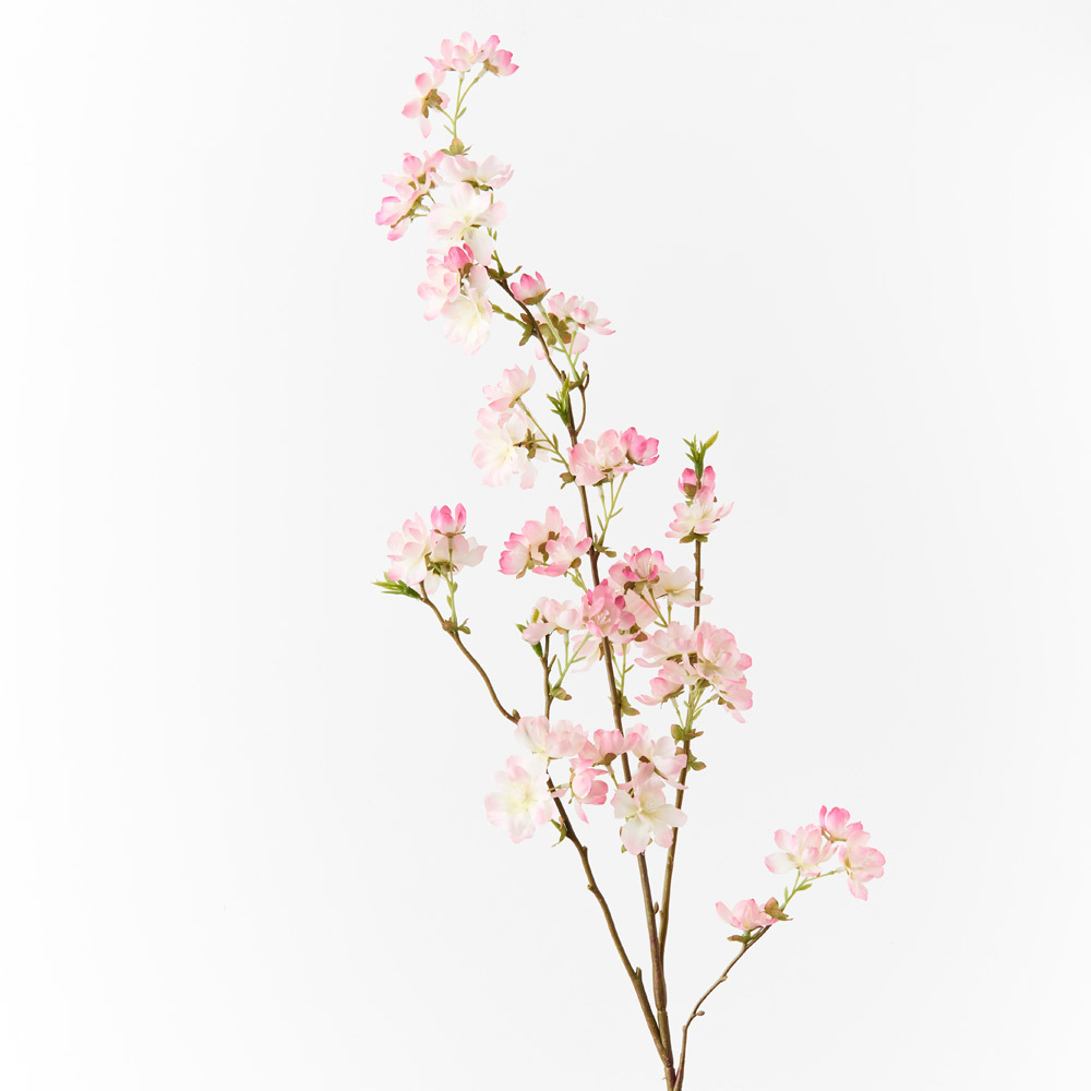 Artificial Cherry Blossom Spray<br>Cream/Pink