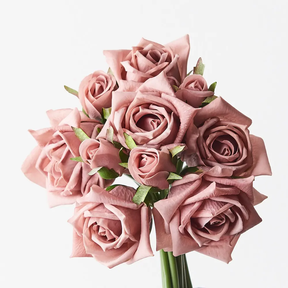 Main Image Artificial Cici Rose Bouquet<br>Dusty Pink