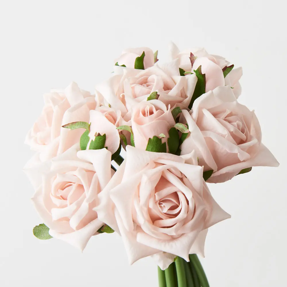 Main Image Artificial Cici Rose Bouquet<br>Soft Pink