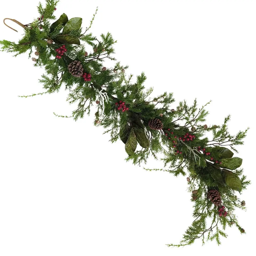 Artificial Mixed Pine Banff Garland<br>1.8m