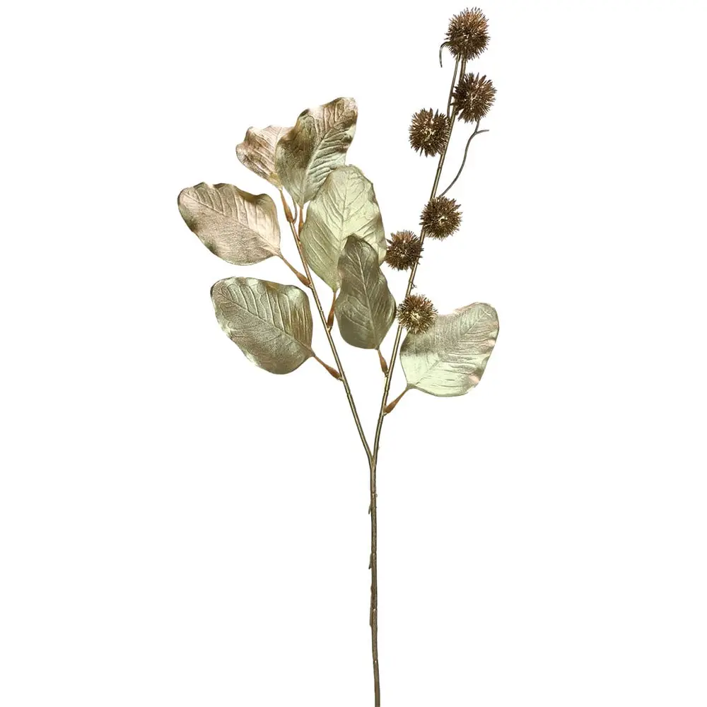 Artificial Eucalyptus & Pod Spray<br>Champagne