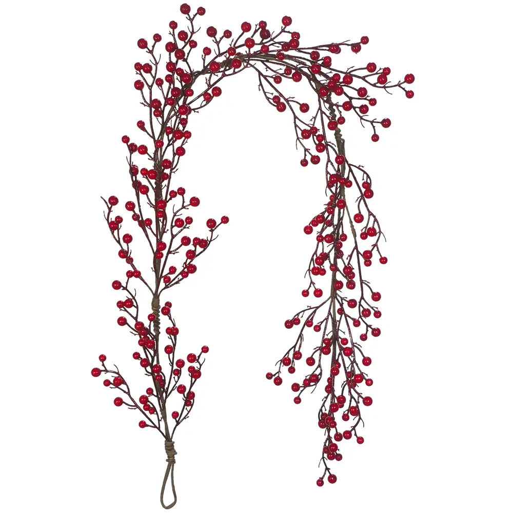 Artificial Red Berry Garland<br>1.52m