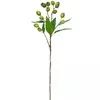 Artificial Gum Nut Spray with Leaves<br>Green thumbnail