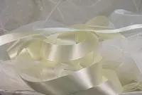 Satin Ribbon - 25mm Eggshell