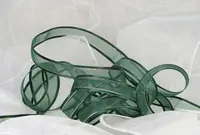 Organza Ribbon - 15mm Hunter Green