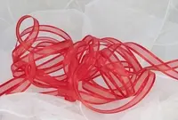 Organza Ribbon - 10mm Red