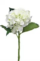 Artificial Hydrangea Stem<br>White