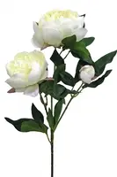 Artificial Half Open Peony<br>Cream