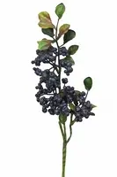 Artificial Berry Spray Cluster<br>Black Artificial Berry Spray Cluster<br>Black