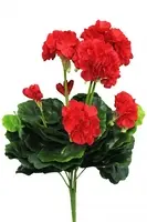 Artificial Geranium Bush<br>Red