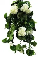 Artificial Geranium Bush Vine<br>Cream