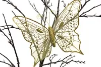 Artificial Glitter Butterfly Large - <br>Gold