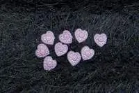 Pearl Floral Hearts - Purple