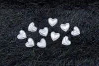 Pearl Cushion Hearts - Ivory