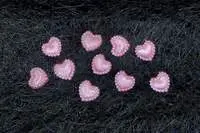 Pearl Cushion Hearts - Pink