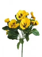 Artificial Pansy Bush<br>Yellow