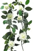 Artificial Camellia Garland <br>White