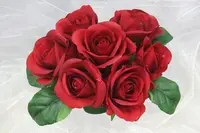 Artificial Rose Bouquet x 7 <br>Red