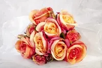 Artificial Rosebud Bouquet<br>Peach