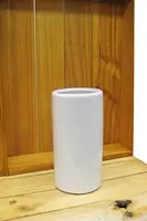 Ceramic Cylinder Vase<br>White