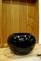 Ceramic Fishbowl Vase<br>Black
