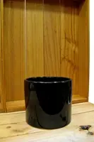 Ceramic Cylinder Vase<br>Black