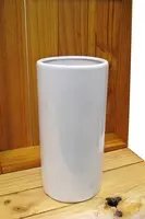 Ceramic Cylinder Vase<br>White