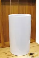 Ceramic Cylinder Vase Large<br>White