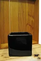 Ceramic Square Vase<br>Black