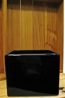 Ceramic Square Vase Large<br>Black