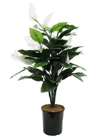 Artificial Spathiphyllum Plant Flowering<br>80cm