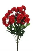 Artificial Carnation Bush<br>Red