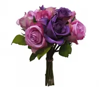 Artificial Rosebud Bouquet<br>Purple
